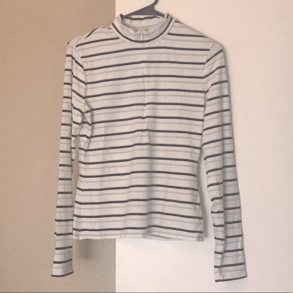 LAST CALL Guess LA long sleeve striped shirt size L